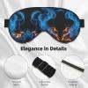 HDSKFNS Blue Flame Print Sleep Mask Silk-Like Eye Mask Sleeping Eye Mask For Women Men For Travel Sleep Relaxation view 4