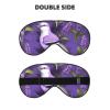 Bird in Purple Lavender Floral Flowers Print Sleep Mask Silk-Like Eye Mask Sleeping Eye Mask for Women Men for Travel Sleep Relaxation view 2