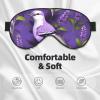 Bird in Purple Lavender Floral Flowers Print Sleep Mask Silk-Like Eye Mask Sleeping Eye Mask for Women Men for Travel Sleep Relaxation view 3