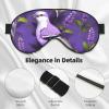 Bird in Purple Lavender Floral Flowers Print Sleep Mask Silk-Like Eye Mask Sleeping Eye Mask for Women Men for Travel Sleep Relaxation view 4