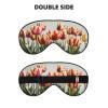 Colorful Tulips Print Sleep Mask Silk-Like Eye Mask Sleeping Eye Mask for Women Men for Travel Sleep Relaxation view 2
