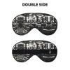 Barber Shop Monochrome Style Print Sleep Mask Silk-Like Eye Mask Sleeping Eye Mask for Women Men for Travel Sleep Relaxation view 2