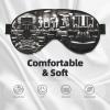Barber Shop Monochrome Style Print Sleep Mask Silk-Like Eye Mask Sleeping Eye Mask for Women Men for Travel Sleep Relaxation view 3