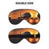 Airplane at Sunset Print Sleep Mask Silk-Like Eye Mask Sleeping Eye Mask for Women Men for Travel Sleep Relaxation view 2