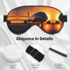 Airplane at Sunset Print Sleep Mask Silk-Like Eye Mask Sleeping Eye Mask for Women Men for Travel Sleep Relaxation view 4