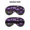 Blooming Purple Flowers Print Sleep Mask Silk-Like Eye Mask Sleeping Eye Mask for Women Men for Travel Sleep Relaxation view 2