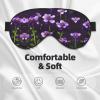 Blooming Purple Flowers Print Sleep Mask Silk-Like Eye Mask Sleeping Eye Mask for Women Men for Travel Sleep Relaxation view 3