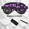 Blooming Purple Flowers Print Sleep Mask Silk-Like Eye Mask Sleeping Eye Mask for Women Men for Travel Sleep Relaxation view 4