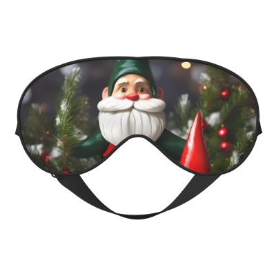 Christmas Traditional Gnomes Print Sleep Mask Silk-Like Eye Mask Sleeping Eye Mask for Women Men for Travel Sleep Relaxation