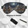 Christmas Print Sleep Mask Silk-Like Eye Mask Sleeping Eye Mask for Women Men for Travel Sleep Relaxation view 4