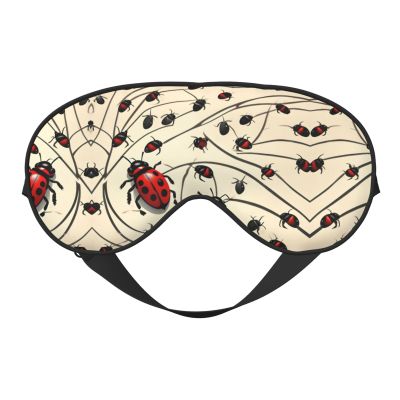 Art Ladybug Print Sleep Mask Silk-Like Eye Mask Sleeping Eye Mask for Women Men for Travel Sleep Relaxation