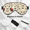Art Ladybug Print Sleep Mask Silk-Like Eye Mask Sleeping Eye Mask for Women Men for Travel Sleep Relaxation view 4