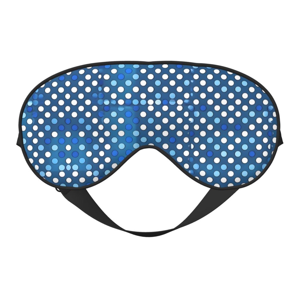 Blue Polka Dot Pattern Print Sleep Mask Silk-Like Eye Mask Sleeping Eye Mask for Women Men for Travel Sleep Relaxation