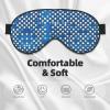 Blue Polka Dot Pattern Print Sleep Mask Silk-Like Eye Mask Sleeping Eye Mask for Women Men for Travel Sleep Relaxation view 3