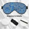 Blue Polka Dot Pattern Print Sleep Mask Silk-Like Eye Mask Sleeping Eye Mask for Women Men for Travel Sleep Relaxation view 4