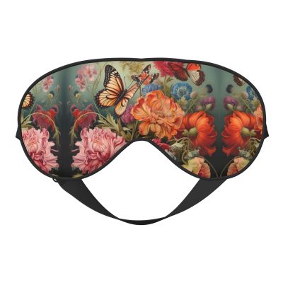 HDSKFNS Flowers And Butterfly Print Sleep Mask Silk-Like Eye Mask Sleeping Eye Mask For Women Men For Travel Sleep Relaxation