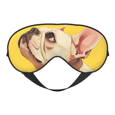 Animal Dog French Bulldog Print Sleep Mask Silk-Like Eye Mask Sleeping Eye Mask for Women Men for Travel Sleep Relaxation