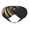 Black and Gold Background1 Print Sleep Mask Silk-Like Eye Mask Sleeping Eye Mask for Women Men for Travel Sleep Relaxation view 1