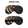 Black and Gold Background1 Print Sleep Mask Silk-Like Eye Mask Sleeping Eye Mask for Women Men for Travel Sleep Relaxation view 2