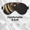 Black and Gold Background1 Print Sleep Mask Silk-Like Eye Mask Sleeping Eye Mask for Women Men for Travel Sleep Relaxation view 3