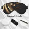 Black and Gold Background1 Print Sleep Mask Silk-Like Eye Mask Sleeping Eye Mask for Women Men for Travel Sleep Relaxation view 4
