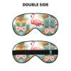 Flamingo and Pineapple Print Sleep Mask Silk-Like Eye Mask Sleeping Eye Mask for Women Men for Travel Sleep Relaxation view 2