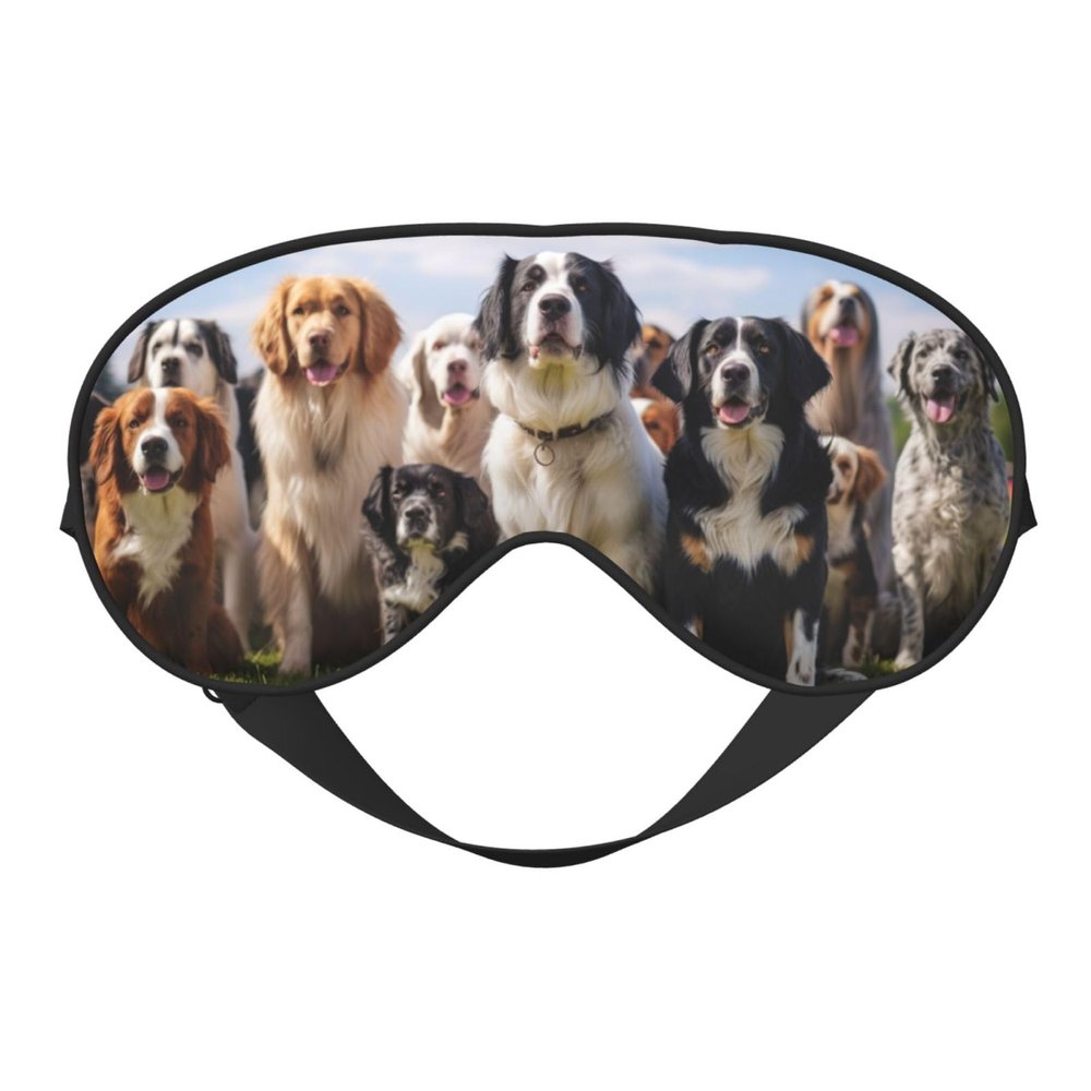 Dog Show Print Sleep Mask Silk-Like Eye Mask Sleeping Eye Mask for Women Men for Travel Sleep Relaxation