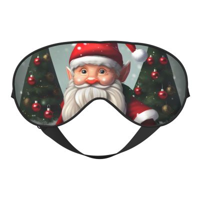 Christmas Traditional Gnome Print Sleep Mask Silk-Like Eye Mask Sleeping Eye Mask for Women Men for Travel Sleep Relaxation