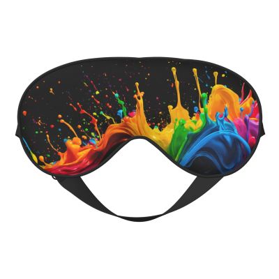 HDSKFNS Paint Splatter Backdrop Print Sleep Mask Silk-Like Eye Mask Sleeping Eye Mask For Women Men For Travel Sleep Relaxation