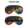 HDSKFNS Paint Splatter Backdrop Print Sleep Mask Silk-Like Eye Mask Sleeping Eye Mask For Women Men For Travel Sleep Relaxation view 2