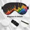 HDSKFNS Paint Splatter Backdrop Print Sleep Mask Silk-Like Eye Mask Sleeping Eye Mask For Women Men For Travel Sleep Relaxation view 4
