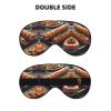Fast Food Print Sleep Mask Silk-Like Eye Mask Sleeping Eye Mask for Women Men for Travel Sleep Relaxation view 2