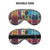 Color Acoustic and Guitars Print Sleep Mask Silk-Like Eye Mask Sleeping Eye Mask for Women Men for Travel Sleep Relaxation view 2