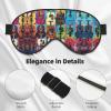 Color Acoustic and Guitars Print Sleep Mask Silk-Like Eye Mask Sleeping Eye Mask for Women Men for Travel Sleep Relaxation view 4