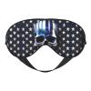 Blue Stripe Stars Skull Print Sleep Mask Silk-Like Eye Mask Sleeping Eye Mask for Women Men for Travel Sleep Relaxation view 1