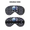 Blue Stripe Stars Skull Print Sleep Mask Silk-Like Eye Mask Sleeping Eye Mask for Women Men for Travel Sleep Relaxation view 2