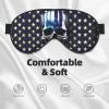 Blue Stripe Stars Skull Print Sleep Mask Silk-Like Eye Mask Sleeping Eye Mask for Women Men for Travel Sleep Relaxation view 3