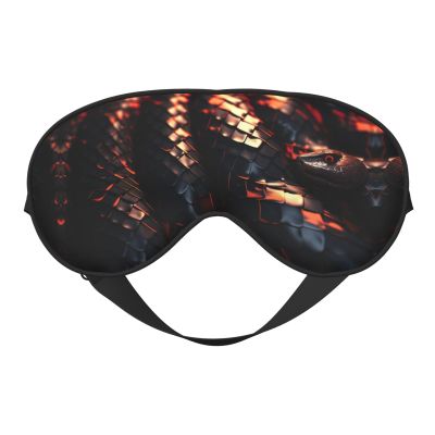 3D Snake Wallpaper1 Print Sleep Mask Silk-Like Eye Mask Sleeping Eye Mask for Women Men for Travel Sleep Relaxation