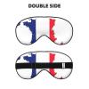 French Flag Map Print Sleep Mask Silk-Like Eye Mask Sleeping Eye Mask for Women Men for Travel Sleep Relaxation view 2
