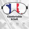 French Flag Map Print Sleep Mask Silk-Like Eye Mask Sleeping Eye Mask for Women Men for Travel Sleep Relaxation view 3
