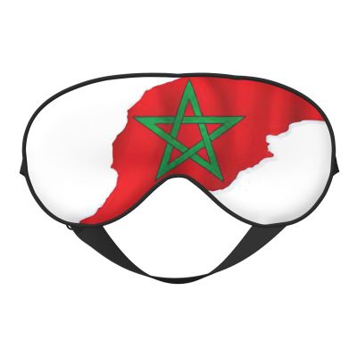 Morocco Flag Map Print Sleep Mask Silk-Like Eye Mask Sleeping Eye Mask for Women Men for Travel Sleep Relaxation