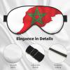 Morocco Flag Map Print Sleep Mask Silk-Like Eye Mask Sleeping Eye Mask for Women Men for Travel Sleep Relaxation view 4