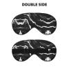 Black White Marble Print Print Sleep Mask Silk-Like Eye Mask Sleeping Eye Mask for Women Men for Travel Sleep Relaxation view 2