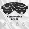 Black White Marble Print Print Sleep Mask Silk-Like Eye Mask Sleeping Eye Mask for Women Men for Travel Sleep Relaxation view 3
