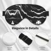 Black White Marble Print Print Sleep Mask Silk-Like Eye Mask Sleeping Eye Mask for Women Men for Travel Sleep Relaxation view 4