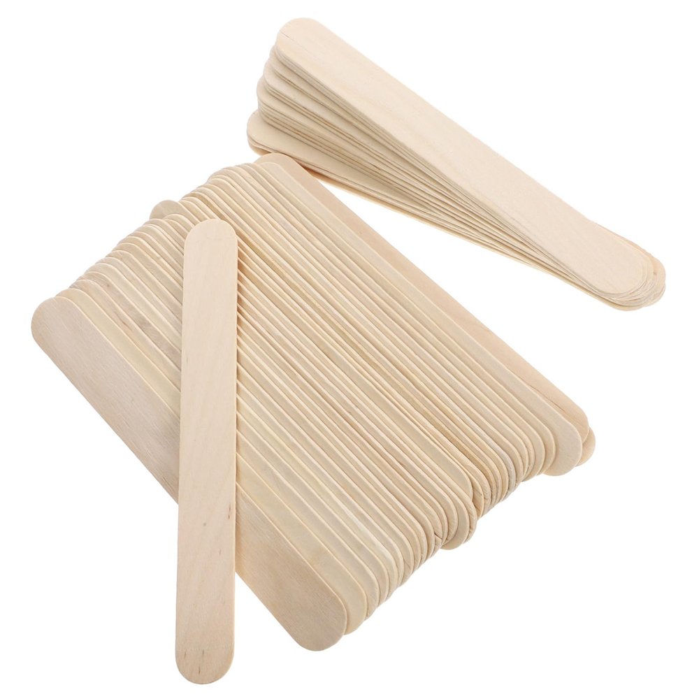 FOYTOKI 100pieces Wooden Wax Sticks for Waxing Body Hair Removal Applicators Hair Removal Spatulas Waxing Kit Smooth and Safe for Women