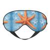 Blue Background Starfish 1 Print Sleep Mask Silk-Like Eye Mask Sleeping Eye Mask for Women Men for Travel Sleep Relaxation view 1