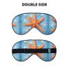 Blue Background Starfish 1 Print Sleep Mask Silk-Like Eye Mask Sleeping Eye Mask for Women Men for Travel Sleep Relaxation view 2