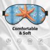 Blue Background Starfish 1 Print Sleep Mask Silk-Like Eye Mask Sleeping Eye Mask for Women Men for Travel Sleep Relaxation view 3