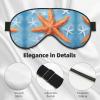 Blue Background Starfish 1 Print Sleep Mask Silk-Like Eye Mask Sleeping Eye Mask for Women Men for Travel Sleep Relaxation view 4